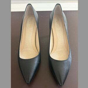 Cole Haan Grand Go-To Black Leather Pointed Toe Pumps – Size 8